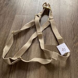 •Brand New• Wiggly Woos Dog Harness Natural & Brass